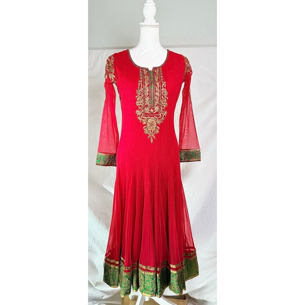 NWT Anarkali Salwar Kameez Embellished Formal Traditional Dress Gown Large